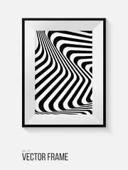 Picture frame with optical illusion. Vector illustration