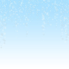 Fototapeta premium Beautiful glowing snow Christmas background. Subtl