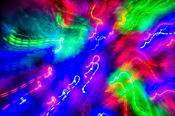 Abstract background colorful curves lines red blue green pink