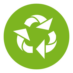 Cartoon recycle sign