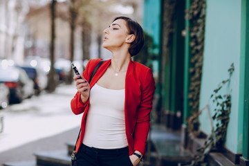 girl with the electronic cigarette