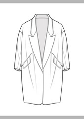 OUTER Fashion technical drawings flat Sketches vector template