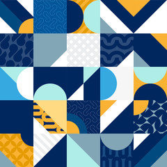 Obraz premium Geometric patten of primitive shapes.