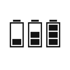 Set of battery charge level indicators vector EPS10