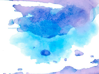 Colorful abstract vector background. Soft  watercolor stain. Wat