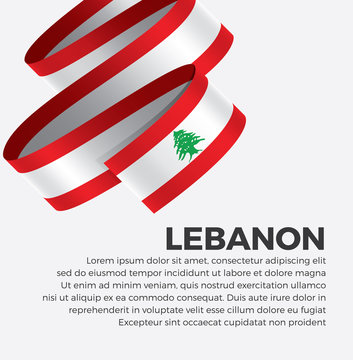 Lebanon Flag For Decorative.Vector Background