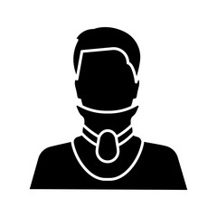 Cervical collar glyph icon