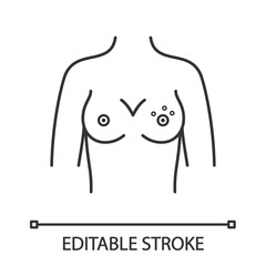 Breast rash linear icon