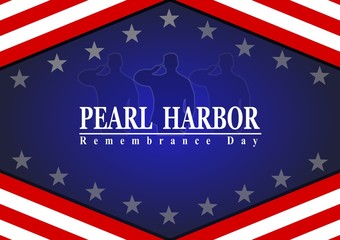 Pearl Harbor Remembrance Day  background  with American flag
