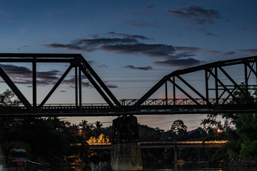 Fototapeta na wymiar Lang suan rail bridge