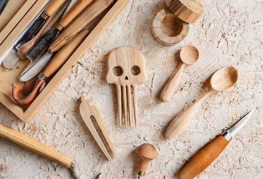 unfinished wooden items