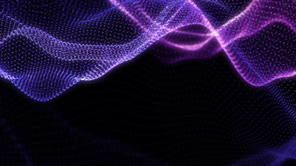 Music abstract background. Equalizer for music, showing sound waves with musical waves, background equalizer. 3d rendering.