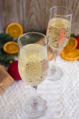 New Year's champagne glass