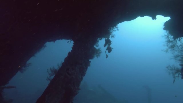 Inside the shipwreck USAT Liberty - Bali, Oceania, Indonesia