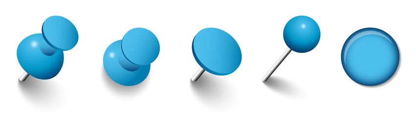 Set Pins, Needle & Magnet Blue
