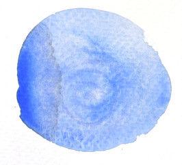 Blue circle watercolor background on white
