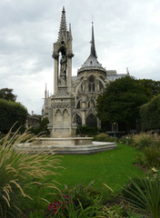 Fototapeta na wymiar The fountain of the Virgin in Paris