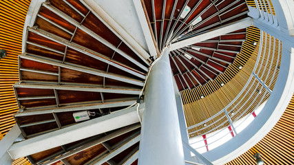 Spiral Stairway view from bottom.