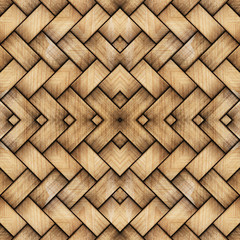Weaved wood background, 3d illustration.