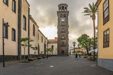 Obraz premium The square and Church of the Conception. It is one of the most important squares in the city of San Cristobal de La Laguna on the island of Tenerife (Canary Islands, Spain).