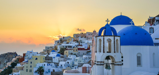 Beautiful town of Santorini Island, Greece