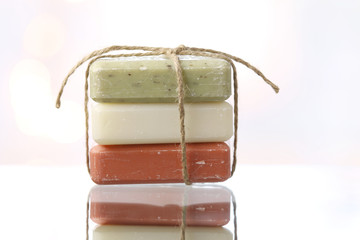 Soap on white background