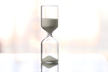 hourglass on  white background
