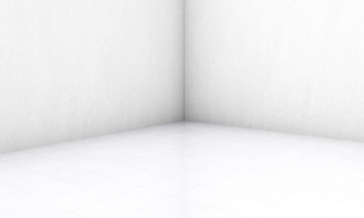 high definition empty white room 3d render