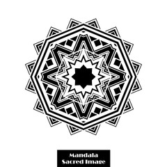Mandala. Sacred image. Vintage decorative elements. Oriental pattern, vector illustration. Can be used for wallpaper, textile, invitation card, wrapping, web page background.