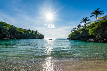 Lagun Beach on the caribbean island of Curacao