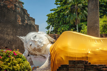 World Heritage of Wat Yai ChaiMongkhon temple at Ayutthaya history park in Thailand