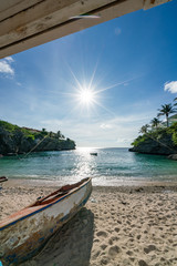 Lagun Beach on the caribbean island of Curacao