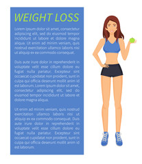 Fototapeta na wymiar Weight Loss Sport and Diet Vector Illustration