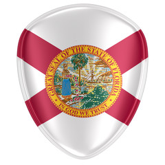 Obraz premium 3d rendering of a Florida USA State flag icon.