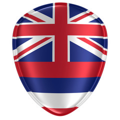 Obraz premium 3d rendering of a Hawaii USA State flag icon.