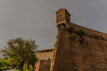 Fototapeta na wymiar Grosseto, Italy - Medicee walls landscape