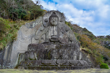 Fototapeta na wymiar Japanese stone Buddha