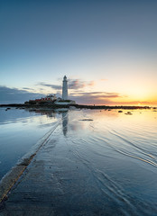 Fototapeta premium Sunrise over Whitley Bay