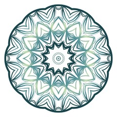 Sacred oriental mandala. color floral ornament. Abstract shapes in Asian style. Vector Illustration
