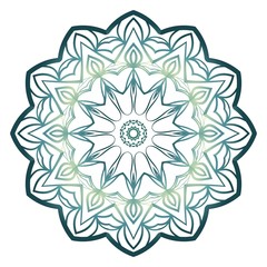 Flower coloring Mandala. decorative elements. Oriental pattern, vector illustration. Indian, moroccan, mystic, ottoman motifs.