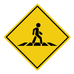 Pedestrian crossing sign- vector