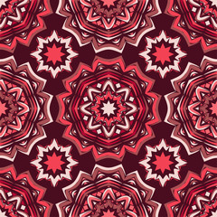 Mandala. Sacred image. Seamless pattern. Vintage decorative elements. Oriental pattern, vector illustration. Can be used for wallpaper, textile, invitation card, wrapping, web page background.