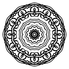 Round pattern flower mandala. circle floral ornament. Decorative illustration.