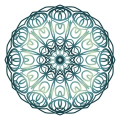 Round pattern flower mandala. circle floral ornament. Decorative illustration.