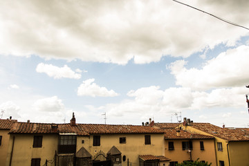 Fototapeta premium Massa Marittima , Italy - landscape with cloud