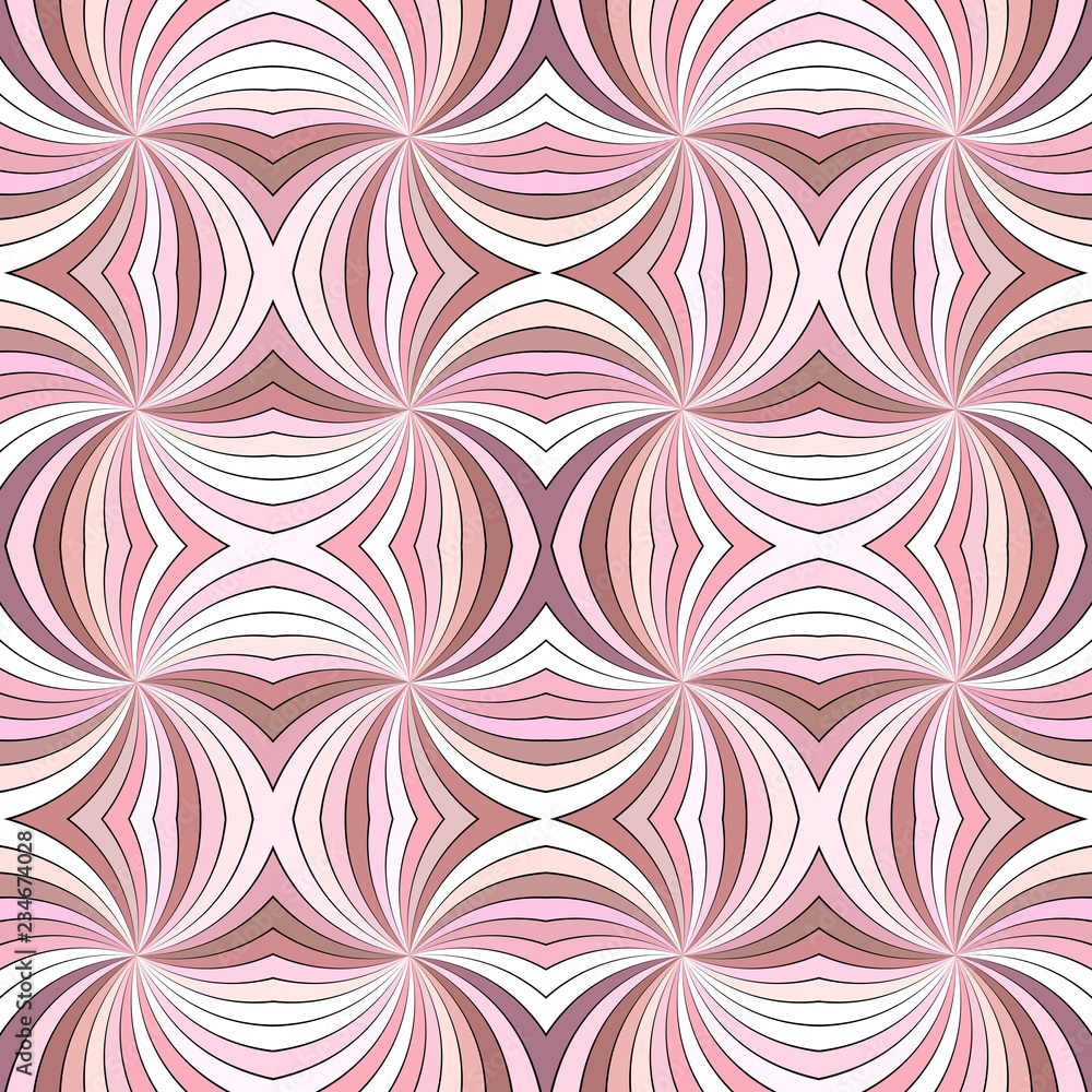 Poster pink psychedelic abstract seamless striped spiral vortex pattern background design - vector illustra