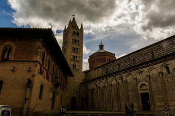 Fototapeta na wymiar Massa Marittima , Italy - The Cathedral of San Cerbone