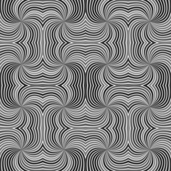 Fototapeta premium Grey seamless hypnotic abstract spiral ray stripe pattern background - vector graphic