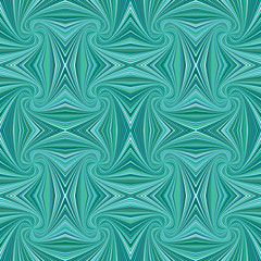 Turquoise psychedelic abstract seamless striped spiral vortex pattern background design - vector illustration with curved rays