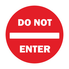 Do not enter road sign.Road sign. Hand-drawn traffic sign icon.